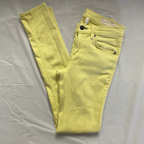 rag & bone Denim - Rag & Bone Lemon Yellow Skinny Jeans
